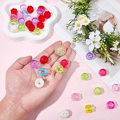 40Pcs Transparent Acrylic Bead Caps&nbsp;OACR-SC0003-03