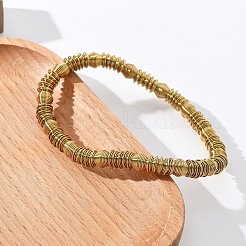 304 Stainless Steel Stretch Bangles for Women&nbsp;BJEW-P315-02B-G