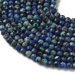 Natural Chrysocolla and Lapis Lazuli Beads Strands&nbsp;G-Z150-A04-4mm