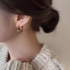 Alloy Resin Hoop Earrings&nbsp;FS-WGCC865-03