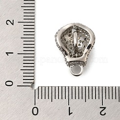 Rack Plating Brass Micro Pave Cubic Zirconia Pendants&nbsp;KK-M079-10P