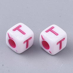 White Opaque Acrylic Beads&nbsp;MACR-R869-01T