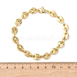 304 Stainless Steel Pig Nose Shape Link Chain Bracelets for Women&nbsp;BJEW-F527-09G