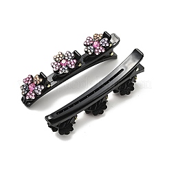 Fashion Double Layer Resin Rhinestone Alligator Hair Clips Sets&nbsp;PHAR-P005-25