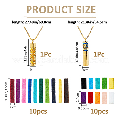 2Pcs 2 Styles Stainless Steel Perfume Bottle Necklaces&nbsp;NJEW-FH0001-29B