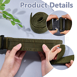 Adjustable Nylon Waistbands with Black Alloy Buckles for Outdoor&nbsp;AJEW-WH0643-212B-02