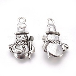 Christmas Snowman Alloy Pendants&nbsp;TIBEP-GC113-AS-RS