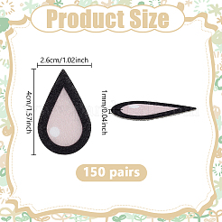 150 Pairs Felt Craft Doll Eye&nbsp;DIY-NB0016-43B