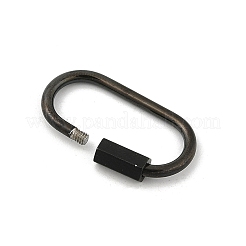Ion Plating(IP) 304 Stainless Steel Screw Carabiner Lock Charms&nbsp;STAS-H107-04D-B