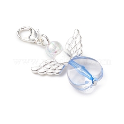 Heart Angel Alloy & Acrylic Pendant Decorations&nbsp;HJEW-JM04595