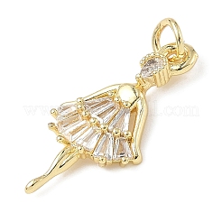 Brass Micro Pave Cubic Zirconia Pendants&nbsp;ZIRC-I356-08G-02