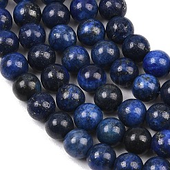 Dyed Natural Lapis Lazuli Round Beads Strands&nbsp;G-M169-6mm-05