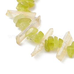 Natural Jade Chips Beaded Stretch Bracelets&nbsp;BJEW-TA00494-02