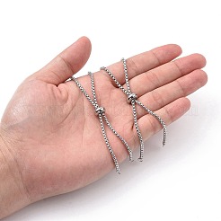 Tarnish Resistant Adjustable 304 Stainless Steel Slider Bracelets Making&nbsp;STAS-T050-030P
