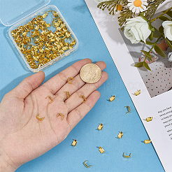 180Pcs Rectangle Brass Belt Loop Fastener&nbsp;KK-CY0001-12G