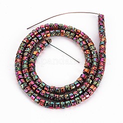 Electroplated Natural Lava Rock Beads Strands&nbsp;X-G-T114-68B