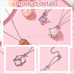 4Pcs 4 Styles 201 with 304 Stainless Steel Macrame Pouch Braided Gemstone Holder&nbsp;NJEW-YW0001-22