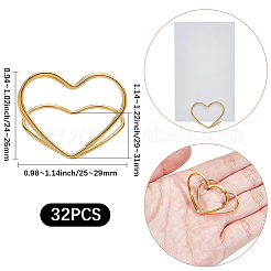 32Pcs Mini Iron Place Card Holders&nbsp;ODIS-SP0001-08G