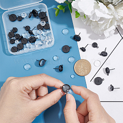 DIY Blank Dome Stud Earring Making Kit&nbsp;STAS-UN0040-32