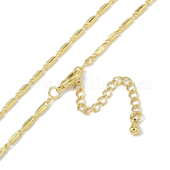 Rack Plating Brass Oval Link Chain Necklaces for Women&nbsp;NJEW-K382-16A-G