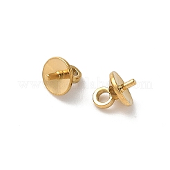 304 Stainless Steel Cup Pearl Peg Bails Pin Pendants&nbsp;STAS-L300-004D-G