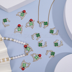 36Pcs 2 Styles Alloy Crystal Rhinestone Connector Charms&nbsp;FIND-CA0006-80