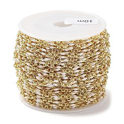 Enamel Oval Link Chains&nbsp;CHC-K014-10G-01