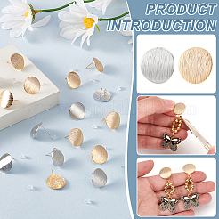 32Pcs 2 Colors Brass Ear Stud Findings&nbsp;KK-BC0013-99