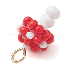 Beaded Mushroom Charms&nbsp;PALLOY-MZ01205