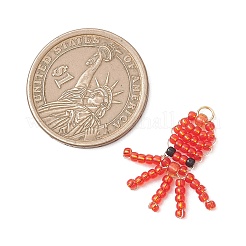 Copper Wire Wrapped Beaded Octopus Charms&nbsp;PALLOY-MZ01203