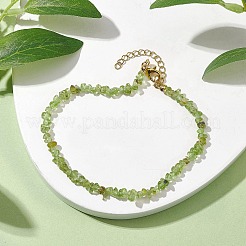 Natural Peridot Anklets&nbsp;AJEW-AN00592-09
