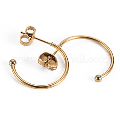 304 Stainless Steel Stud Earrings&nbsp;X-STAS-S116-272C-G