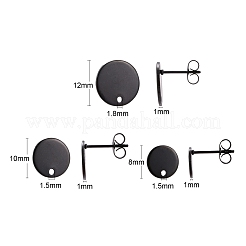 24Pcs 3 Size304 Stainless Steel Stud Earring Findings&nbsp;STAS-ZZ0001-06EB
