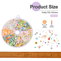 2800 Pcs 10 Styles Handmade Polymer Clay Cabochons&nbsp;CLAY-SW0001-02