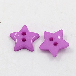 2-Hole Acrylic Star 12MM Sweater Kids Clothes Findings&nbsp;X-BUTT-E053-03