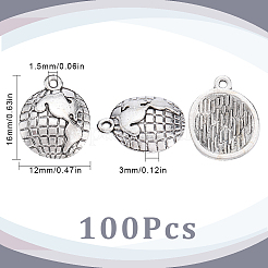 100Pcs Tibetan Style Zinc Alloy Earth Charms&nbsp;FIND-SC0006-31