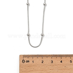 3MM 304 Stainless Steel Round Snake Chain Necklaces for Women Men&nbsp;NJEW-F351-03P