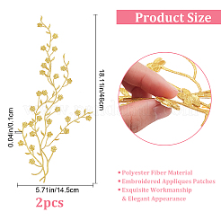Plum Blossom Shape Appliques&nbsp;PATC-WH0007-11C