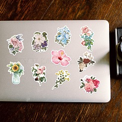 50Pcs Cartoon Flower Paper Sticker Label Set&nbsp;X-DIY-G066-05
