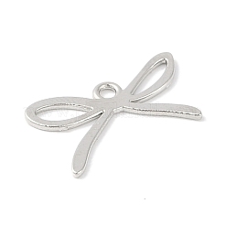Rack Plating Bowknot Alloy Pendants&nbsp;PALLOY-F018-01P