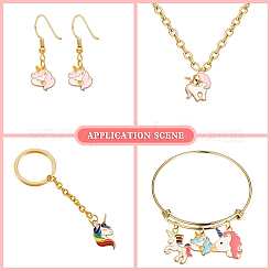 60Pcs 10 Styles Alloy Enamel Pendants&nbsp;ENAM-CJ0002-69