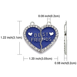 4 Sets 4 Colors Alloy Enamel Split Pendant&nbsp;ENAM-FP0001-48