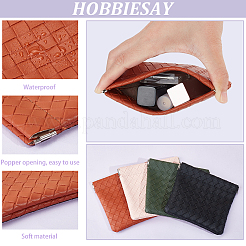 5Pcs 5 Colors Rectangle Imitation Leather Multipurpose Shrapnel Makeup Bags&nbsp;ABAG-HY0001-12
