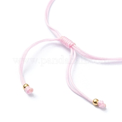 Glass Pearl & Seed Column with Heart Link Bracelet&nbsp;BJEW-MZ00028-01