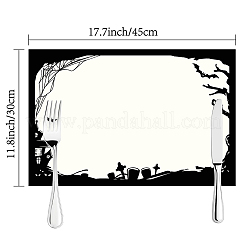 Rectangle with Halloween Themed Pattern Cotton Linen Cloth Table Mat&nbsp;AJEW-WH0196-008