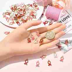 DIY Awareness Ribbon Alloy Enamel Pendant & Waxed Polyester Cord Making Kits&nbsp;DIY-YW0011-74