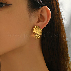 Stainless Steel Vortex Spiral Stud Earrings&nbsp;QW2391