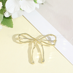 Bowknot Alloy Brooches for Women&nbsp;JEWB-WH20003-09LG