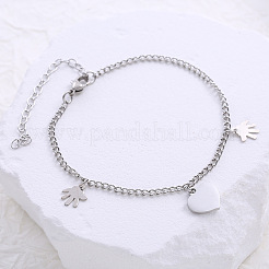 Minimalist Heart Hand Palm Pendant Bracelet for Women Elegant Fashion Jewelry&nbsp;UF7886