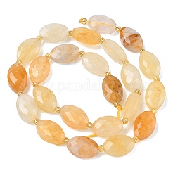 Natural Yellow Hematoid Quartz/Golden Healer Quartz Beads Strands&nbsp;G-A295-A06-01
